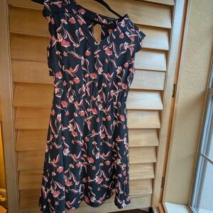 41 Hawthorn Blue Pink Flutter Sleeve Sundress